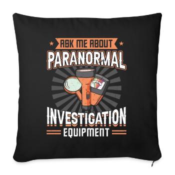 Paranormal Investigation Equipment - Sofa pillowcase 17,3'' x 17,3'' (45 x 45 cm) - black - Front
