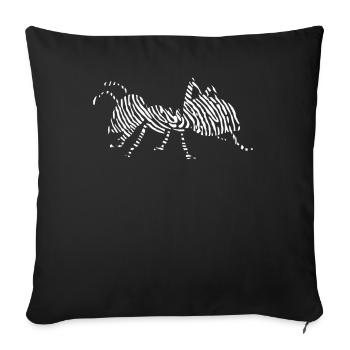 Ant Ants - Sofa pillowcase 17,3'' x 17,3'' (45 x 45 cm) - black - Front