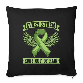 Mental Health Every Storm Runs Out Health Care - Sofa pillowcase 17,3'' x 17,3'' (45 x 45 cm) - black - Front