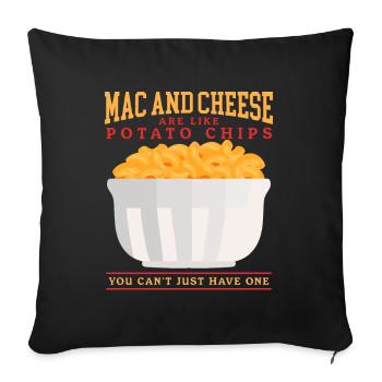 Macaroni and Cheese Mac And Cheese Gift - Sofa pillowcase 17,3'' x 17,3'' (45 x 45 cm) - black - Front
