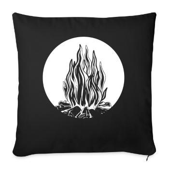Foyer de feu de camp - Housse de coussin décorative 45 x 45 cm - noir - Devant