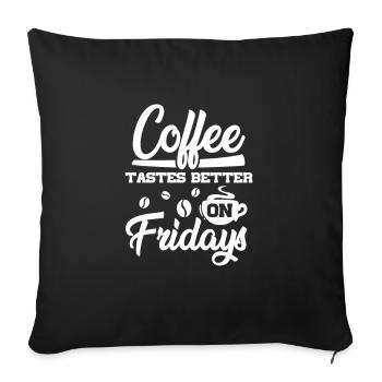 Coffee Caffeine Espresso Barista Gift - Sofa pillowcase 17,3'' x 17,3'' (45 x 45 cm) - black - Front