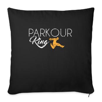 Parkour King - Sofakissenbezug 45 x 45 cm - Schwarz - Vorne