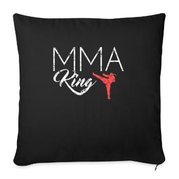 Roi MMA - Housse de coussin décorative 45 x 45 cm - noir - Devant