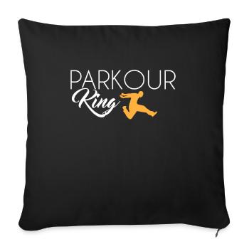 Parkour King - Sofakissenbezug 45 x 45 cm - Schwarz - Vorne
