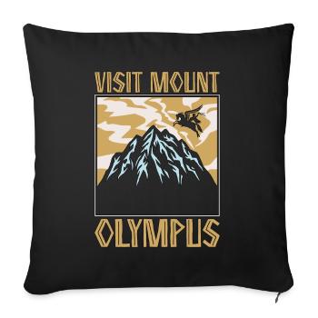 Mythologie grecque Visitez le mont Olympe Grèce antique - Housse de coussin décorative 45 x 45 cm - noir - Devant