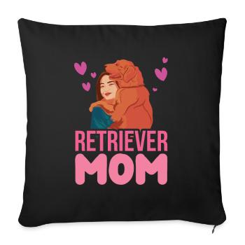 Retriever-Mama Girl Retrievers Retriever Dog - Sofa pillowcase 17,3'' x 17,3'' (45 x 45 cm) - black - Front