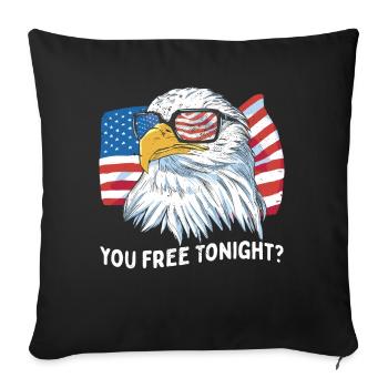 Vous êtes libre ce soir Bald Eagle America - Housse de coussin décorative 45 x 45 cm - noir - Devant
