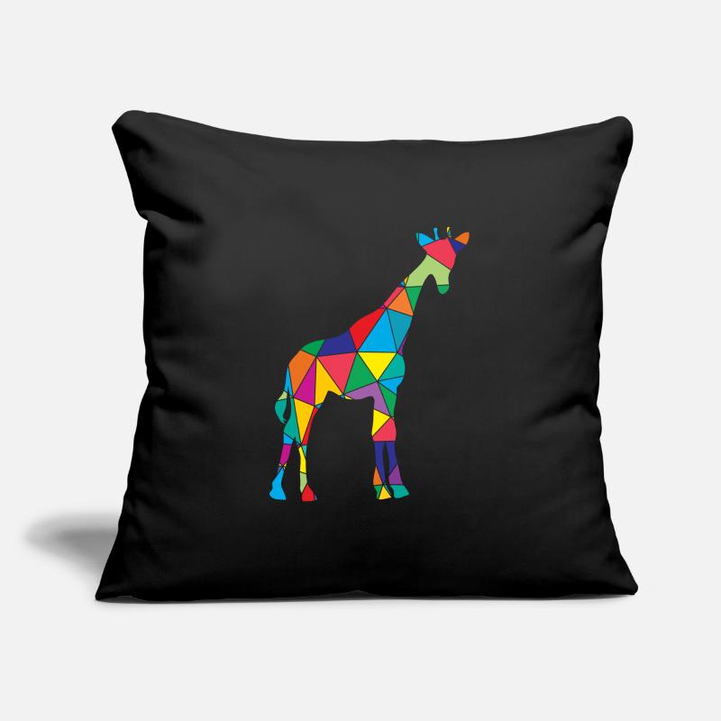Girafe à géométrie poly basse Housse de coussin décorative 45 x 45 cm