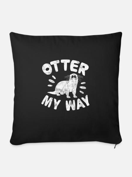 Otter - Sofakissenbezug 45 x 45 cm - Schwarz
