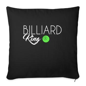 Billiard King - Sofakissenbezug 45 x 45 cm - Schwarz - Vorne