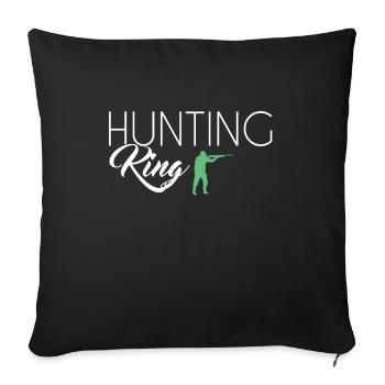 Roi de la chasse - Housse de coussin décorative 45 x 45 cm - noir - Devant