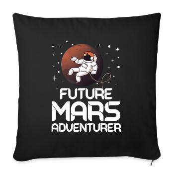 Future Mars Adventurer Astronaut Planet - Sofa pillowcase 17,3'' x 17,3'' (45 x 45 cm) - black - Front