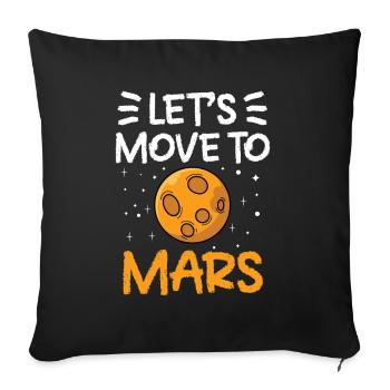 Departure to Mars Astronaut Planet Space - Sofa pillowcase 17,3'' x 17,3'' (45 x 45 cm) - black - Front
