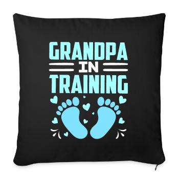 Grandpa In Training Cute Grandparents First Time - Sofa pillowcase 17,3'' x 17,3'' (45 x 45 cm) - black - Front