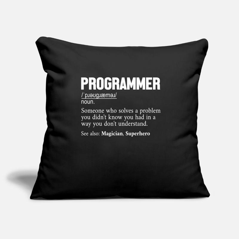 Programmer Definition Software Developer Coder Sofa pillowcase 17,3'' x 17,3'' (45 x 45 cm)