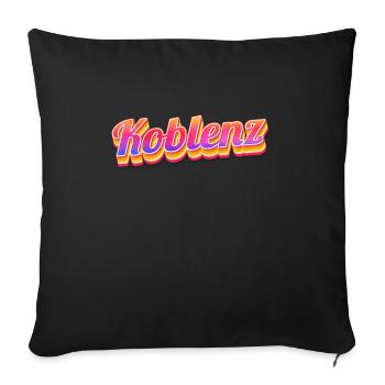 Koblenzerin Koblenzer Koblenz - Sofa pillowcase 17,3'' x 17,3'' (45 x 45 cm) - black - Front