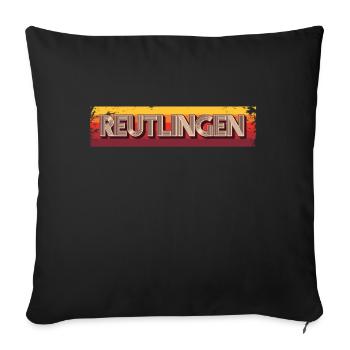 Reutlingerin Reutlinger Reutlingen - Housse de coussin décorative 45 x 45 cm - noir - Devant