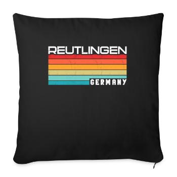 Reutlingerin Reutlinger Reutlingen - Housse de coussin décorative 45 x 45 cm - noir - Devant