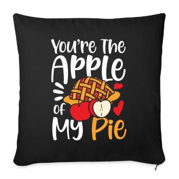 You're The Apple Of My Pie für einen Apple Pie - Sofakissenbezug 45 x 45 cm - Schwarz - Vorne