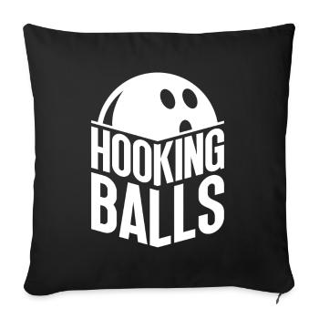 Balles à crocheter - Funny Bowling - Housse de coussin décorative 45 x 45 cm - noir - Devant