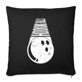 Balles à crocheter - Funny Bowling - Housse de coussin décorative 45 x 45 cm - noir - Devant