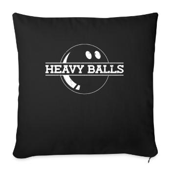 Heavy Balls - Funny Bowling - Housse de coussin décorative 45 x 45 cm - noir - Devant
