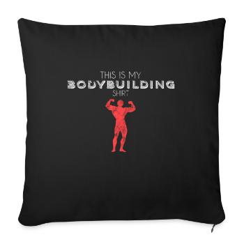 Chemise de musculation - Housse de coussin décorative 45 x 45 cm - noir - Devant