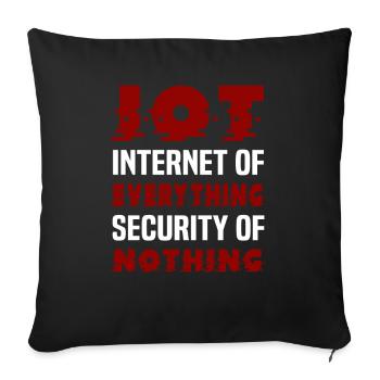 Internet Des Objets IOT Programmeur Admin IT - Housse de coussin décorative 45 x 45 cm - noir - Devant
