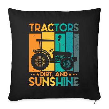 Tracteur Toddler Farming Farmer - Housse de coussin décorative 45 x 45 cm - noir - Devant