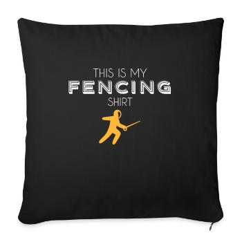 Chemise d’escrime - Housse de coussin décorative 45 x 45 cm - noir - Devant