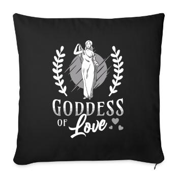 Mythologie grecque Déesse de l’amour Mythe des dieux anciens - Housse de coussin décorative 45 x 45 cm - noir - Devant