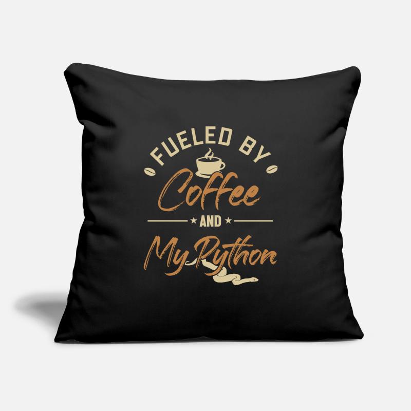 Fueled by Coffee and my Python Python Banana Ball Sofakissenbezug 45 x 45 cm