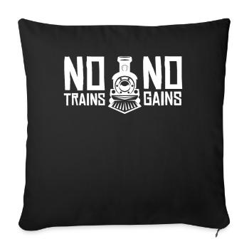 Railwayman Railroad Locomotive - Sofa pillowcase 17,3'' x 17,3'' (45 x 45 cm) - black - Front