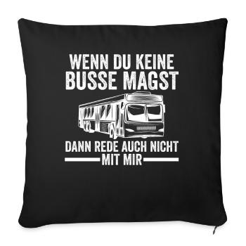 Bus Busfahrer - Sofakissenbezug 45 x 45 cm - Schwarz - Vorne