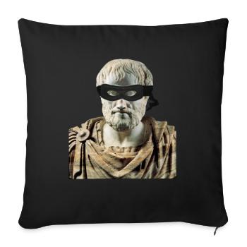 Ninja Aristotle Kitsune Style Japanese Philosopher - Sofa pillowcase 17,3'' x 17,3'' (45 x 45 cm) - black - Front