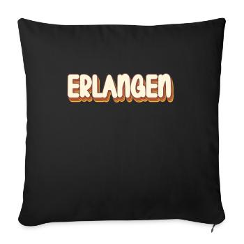 Erlangenerin Erlangener Erlangen - Sofa pillowcase 17,3'' x 17,3'' (45 x 45 cm) - black - Front
