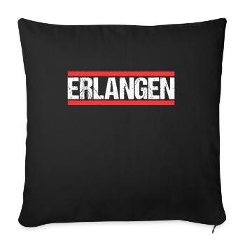 Erlangenerin Erlangener Erlangen - Sofa pillowcase 17,3'' x 17,3'' (45 x 45 cm) - black - Front