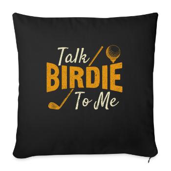 Retro Talk Birdie To Me - Golf Golfer Golfen - Housse de coussin décorative 45 x 45 cm - noir - Devant