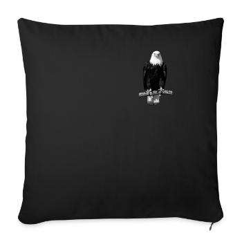 Eagle Bird Graphic Animal Motif - Sofa pillowcase 17,3'' x 17,3'' (45 x 45 cm) - black - Front
