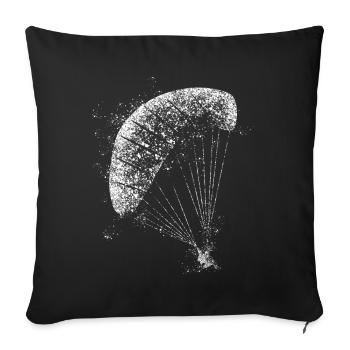 Parapente Gleitsegeln Parapente - Housse de coussin décorative 45 x 45 cm - noir - Devant