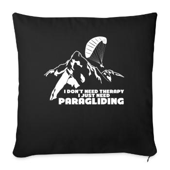 Gleitsegeln Parapente Parapente - Housse de coussin décorative 45 x 45 cm - noir - Devant