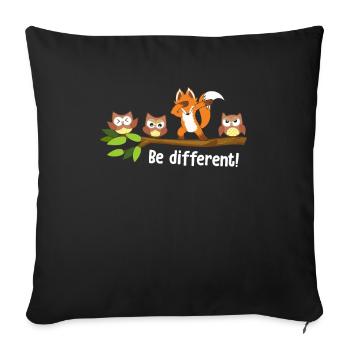 Be Different Fox Be You Autism Awareness Fox - Sofakissenbezug 45 x 45 cm - Schwarz - Vorne