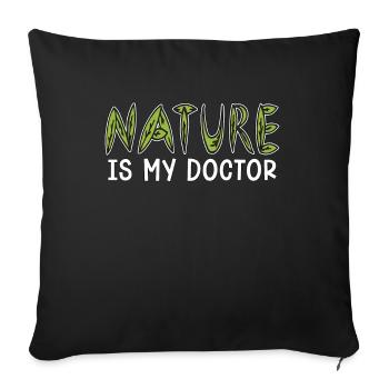 Herboristerie La nature est mon docteur Herb Lover Herborist - Housse de coussin décorative 45 x 45 cm - noir - Devant