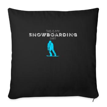 Chemise de snowboard - Housse de coussin décorative 45 x 45 cm - noir - Devant