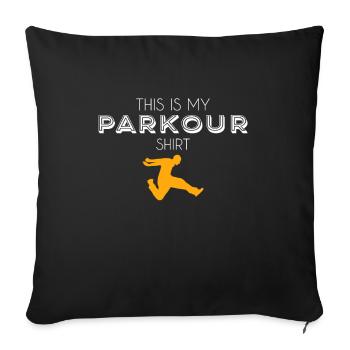 Chemise Parkour - Housse de coussin décorative 45 x 45 cm - noir - Devant