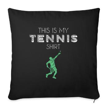 Chemise de tennis - Housse de coussin décorative 45 x 45 cm - noir - Devant