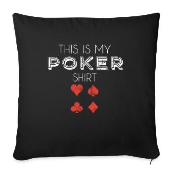 Chemise de poker - Housse de coussin décorative 45 x 45 cm - noir - Devant