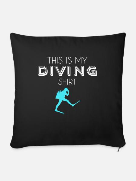 diving shirt - Sofakissenbezug 45 x 45 cm - Schwarz
