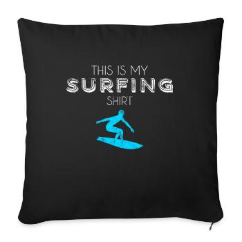 Chemise de surf - Housse de coussin décorative 45 x 45 cm - noir - Devant